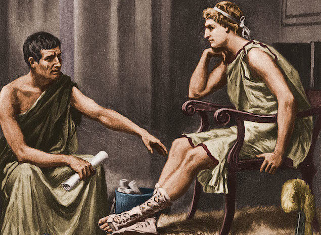 "Aristotle and Alexander the Great" Jean Leon Gerome Ferris, Public domain, via Wikimedia Commons