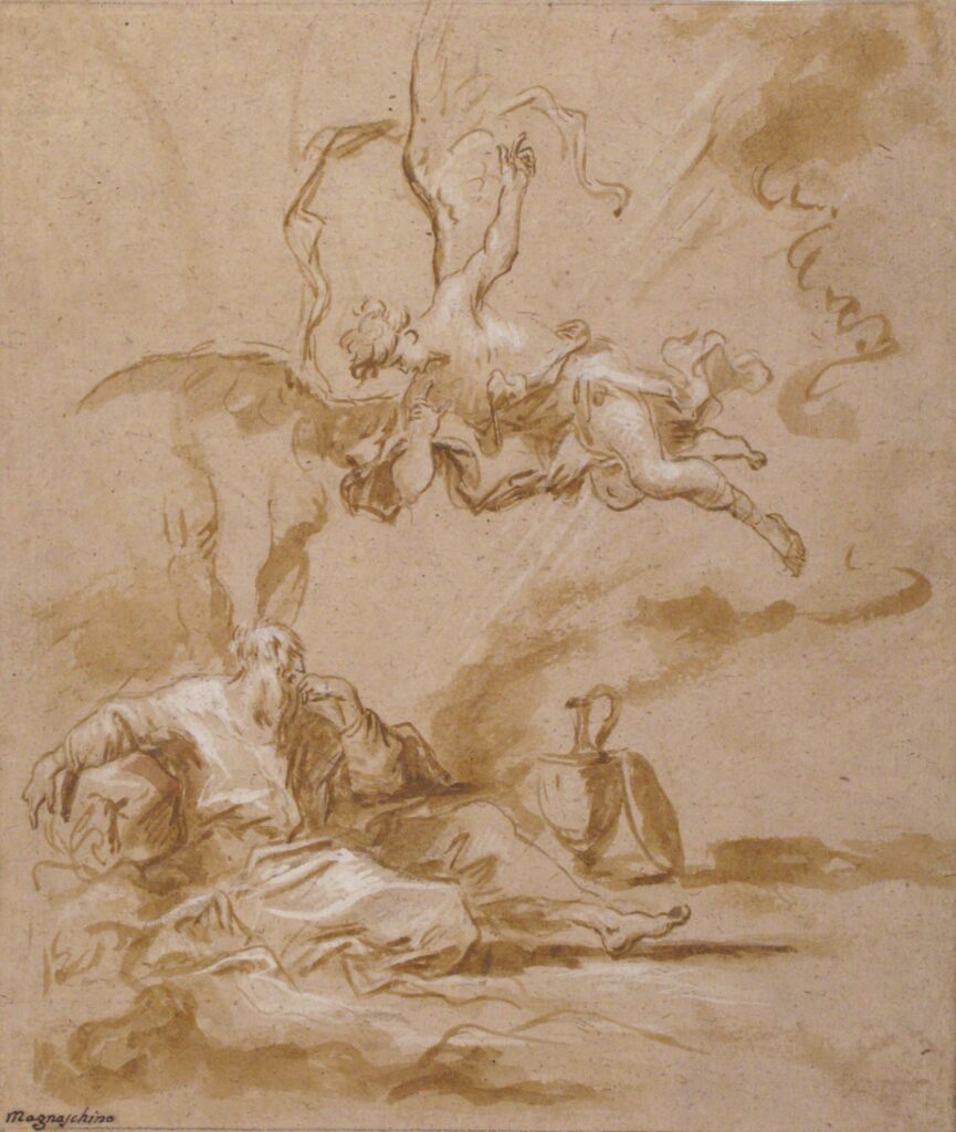 Elijah Visited by an Angel in the Wilderness ( Kings ) MET .